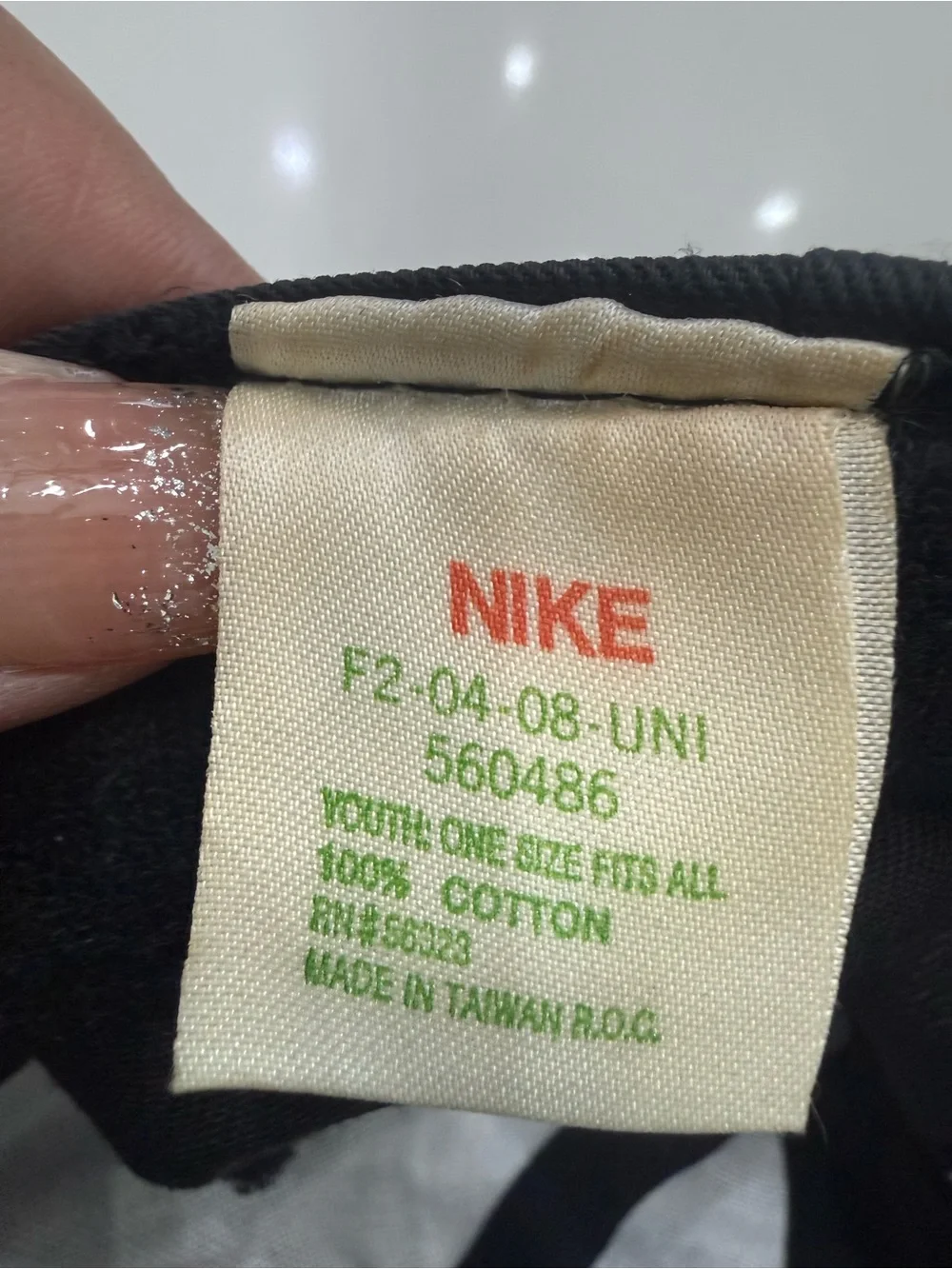 Kids Black Nike Baseball Cap (Vintage)